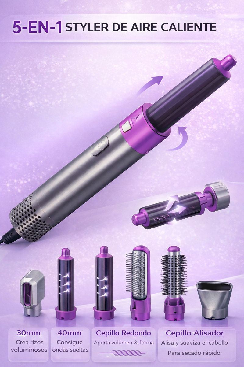 Set Moldeador 5 En 1 Hot Air Styler